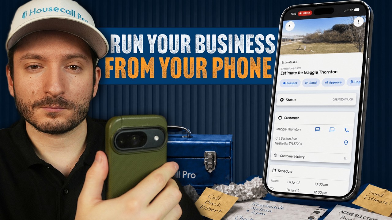 How to Run Your Service Business from Your Phone | Housecall Pro Mobile App