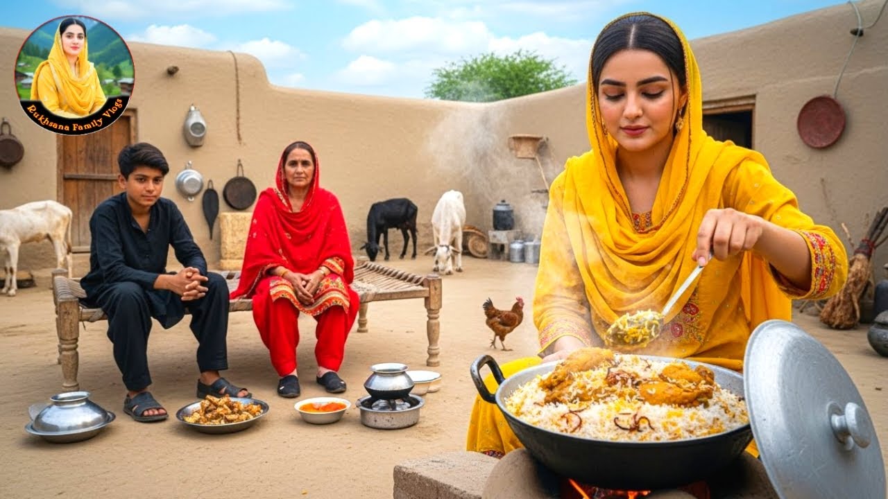Gaon Ki Bahu Rukhsana😉Desi Chicken Biryani 🍲Simple Village Cooking Vlog🫕#rukhsanavlogs