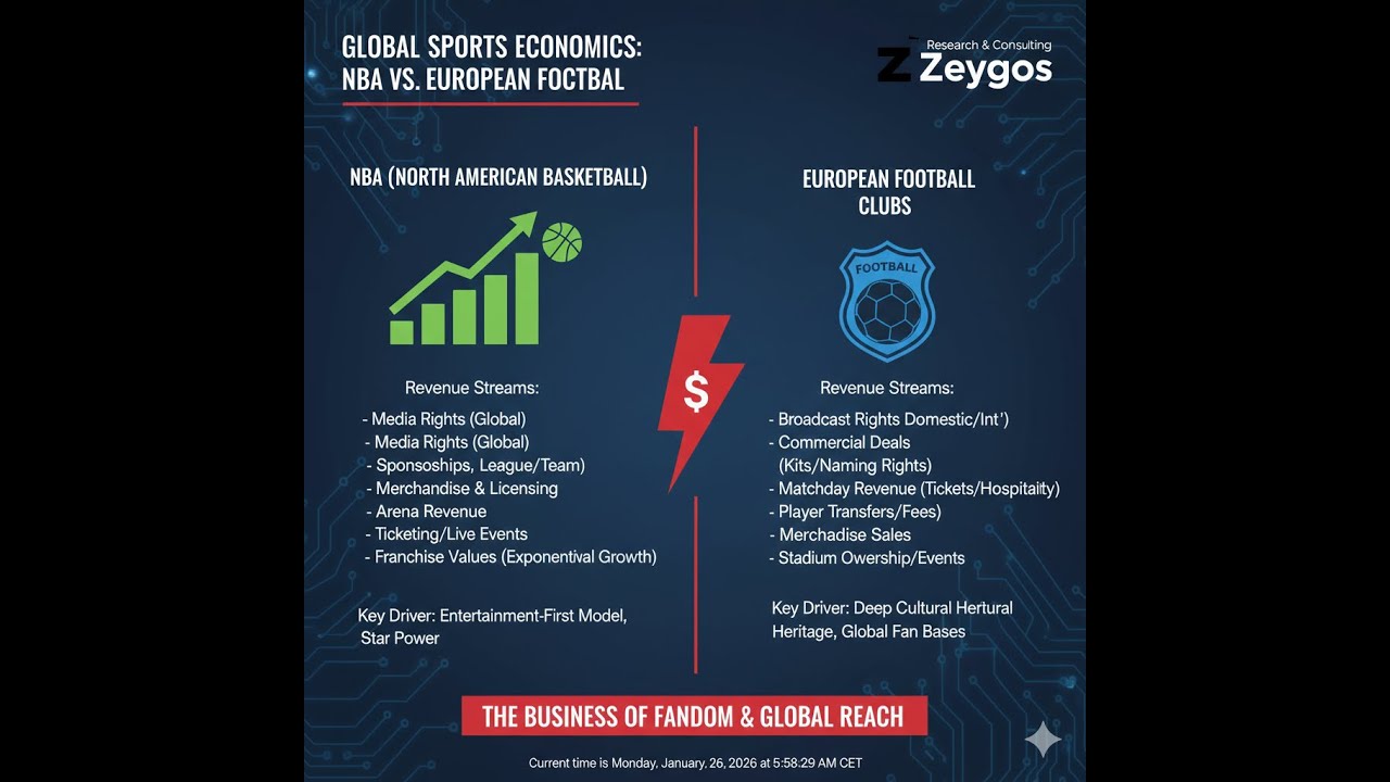 Valutazioni finanziarie Team NBA Vs Club di calcio europei: quali sono le differenze? Perche?