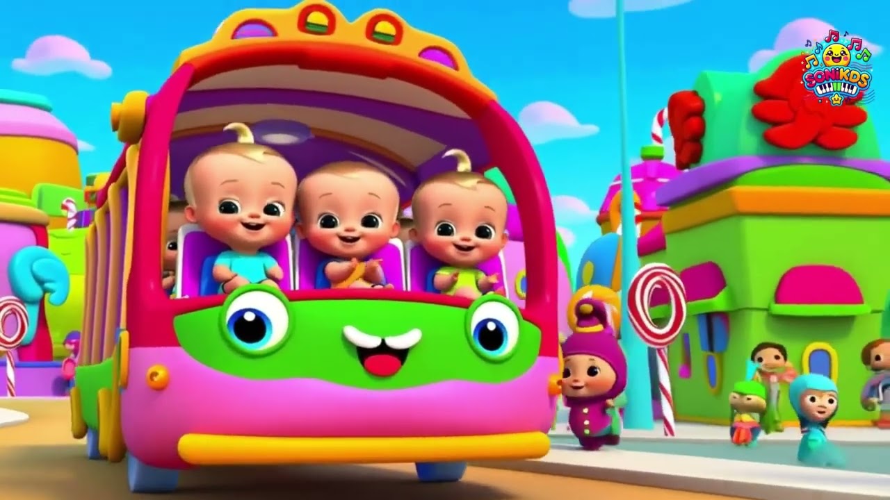 Las Ruedas del Autob&uacute;s 🚍   Canci&oacute;n Infantil   SoniKids