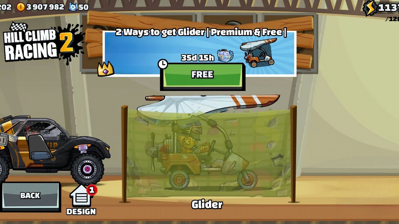 FREE GLIDER VEHICLE FROM Legendary CHEST !! IN - Hill Climb Racing 2