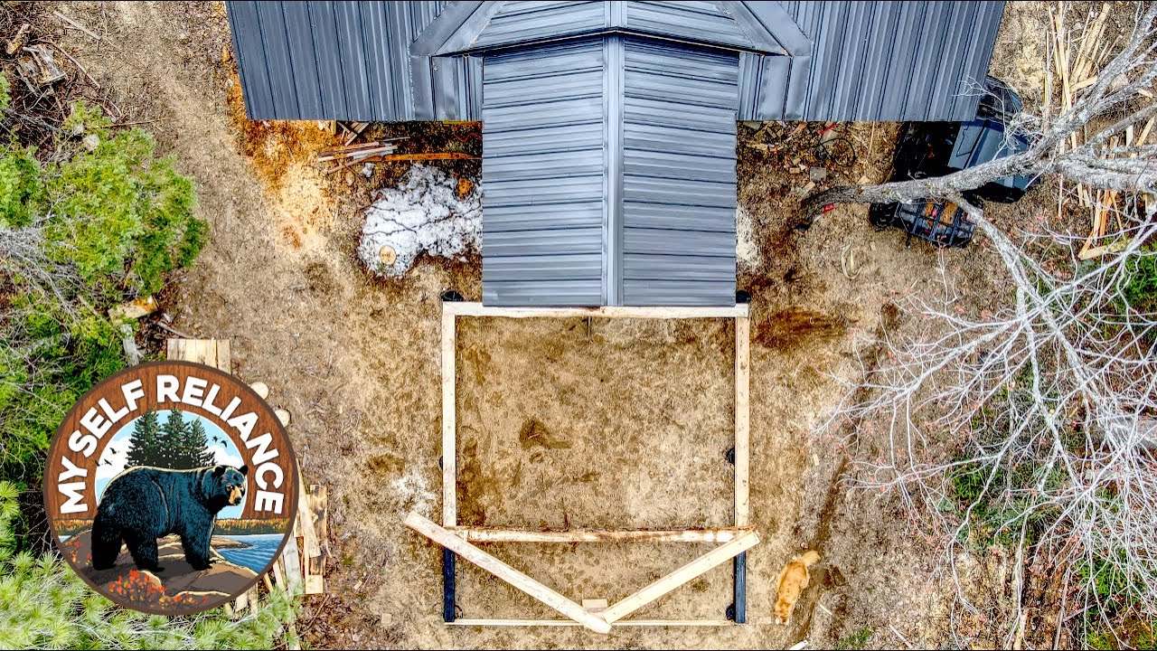 Building an Off Grid Outdoor Kitchen for My Log Cabin, Ep1 - Spring!