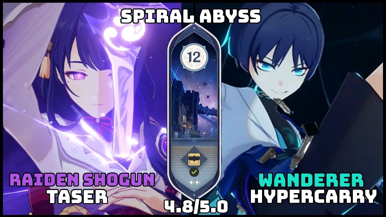 C0 Raiden Shogun and C0 Wanderer | Spiral Abyss 4.8/5.0 | Genshin Impact