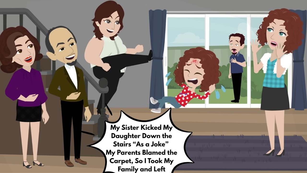 Моя сестра в шутку столкнула мою дочь с лестницы. Родители обвинили во всём ковёр, поэтому я взял...