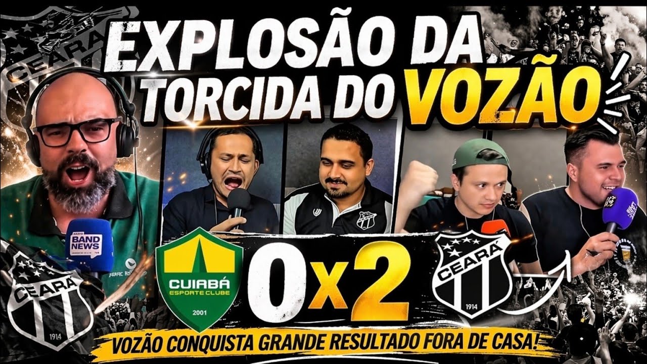 👉 REA&Ccedil;&Otilde;ES DO R&Aacute;DIO  E DO CEAR&Aacute;! 🔥 CUIAB&Aacute; 0x2 CEAR&Aacute; | VOZ&Atilde;O CALA GERAL FORA 🏁