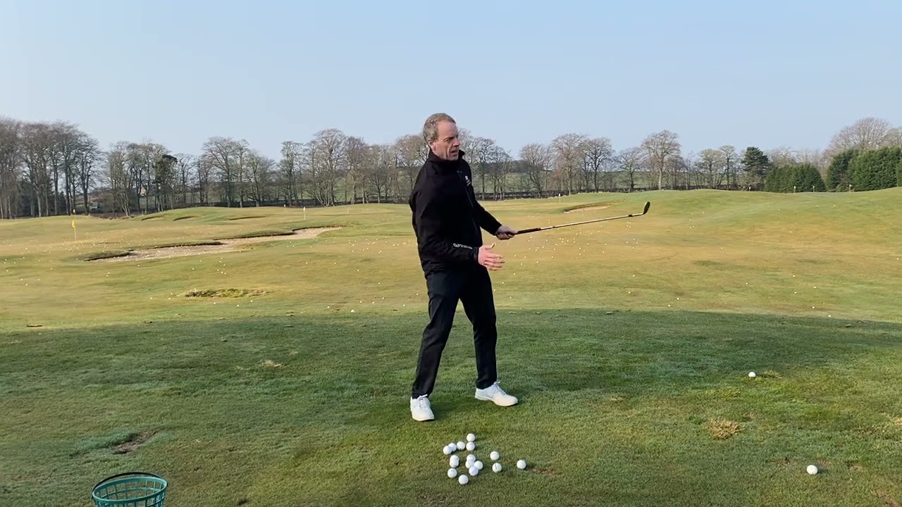 Closed stance chipping.