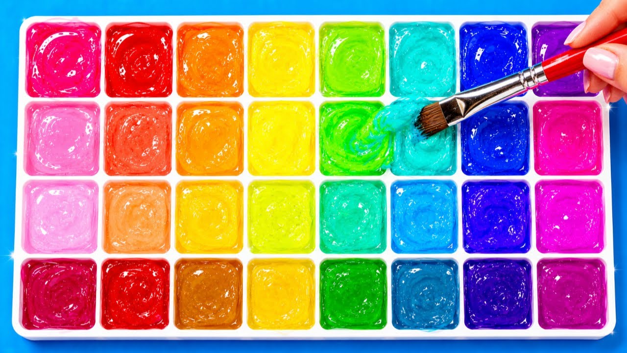 🌈 Мы превратили 5 цветов в 24! 🤯 Суперчеллендж по смешиванию