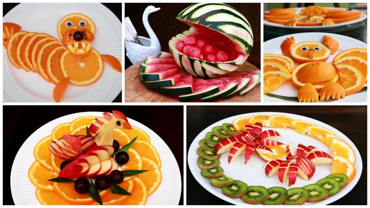 5 Food Challenge - Super Fruit Decoration Ideas - Food Decoration - Party Garnishing
