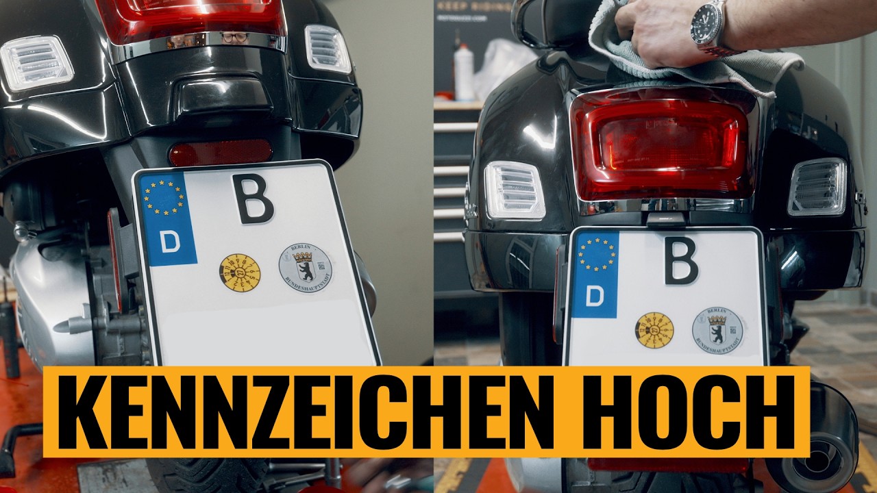 Vespa GTS 310 Kennzeichen höherlegen – so wirkt das Heck sofort sportlicher