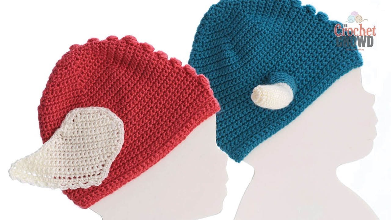 Left Hand: Crochet Preemie Winged Hat