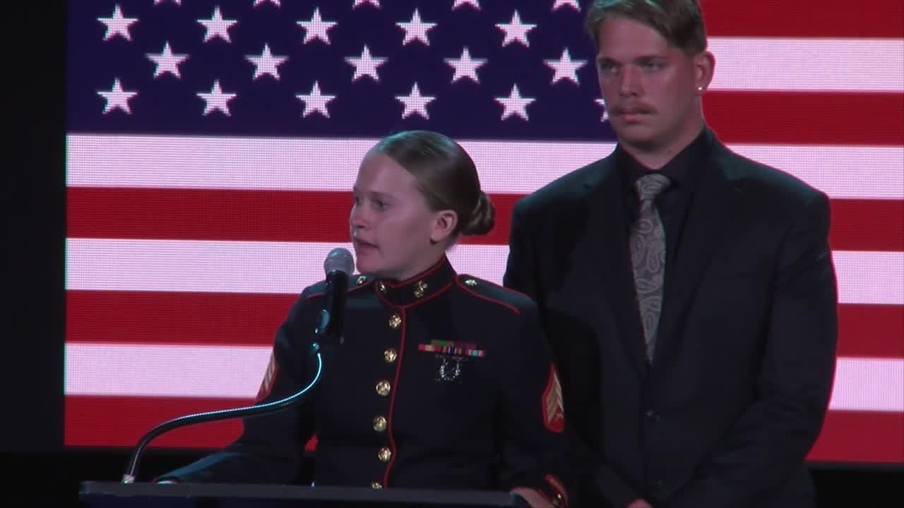 Sgt. Nicole Gee's best friend pays tribute at public memorial
