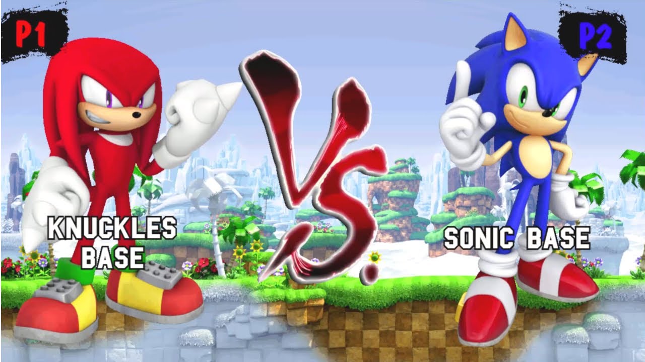 Knuckles & Knuckles all forms VS Sonic & Sonic all forms I Sonic Battle JUS MUGEN v3
