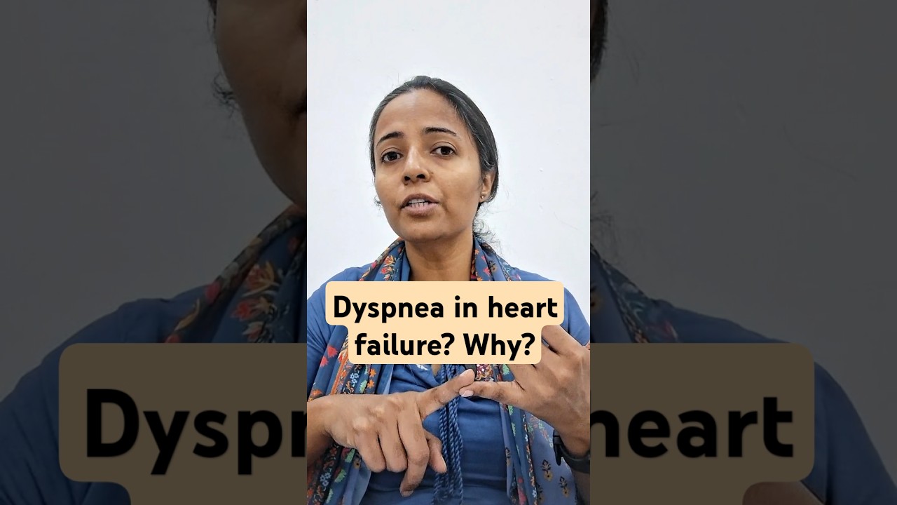 Why dyspnoea occurs in heart failure? Cardiovascular physiology #mbbs1styear #physiology