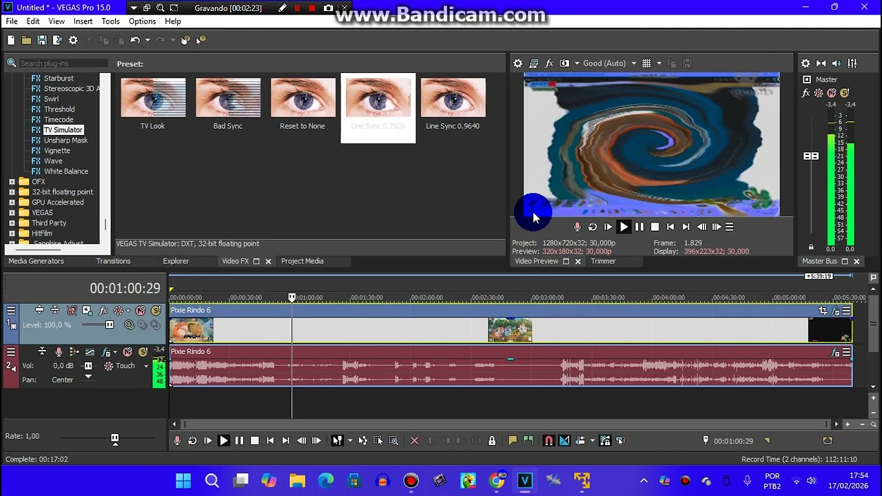 Как создать эффект старой школы в Sony Vegas 15