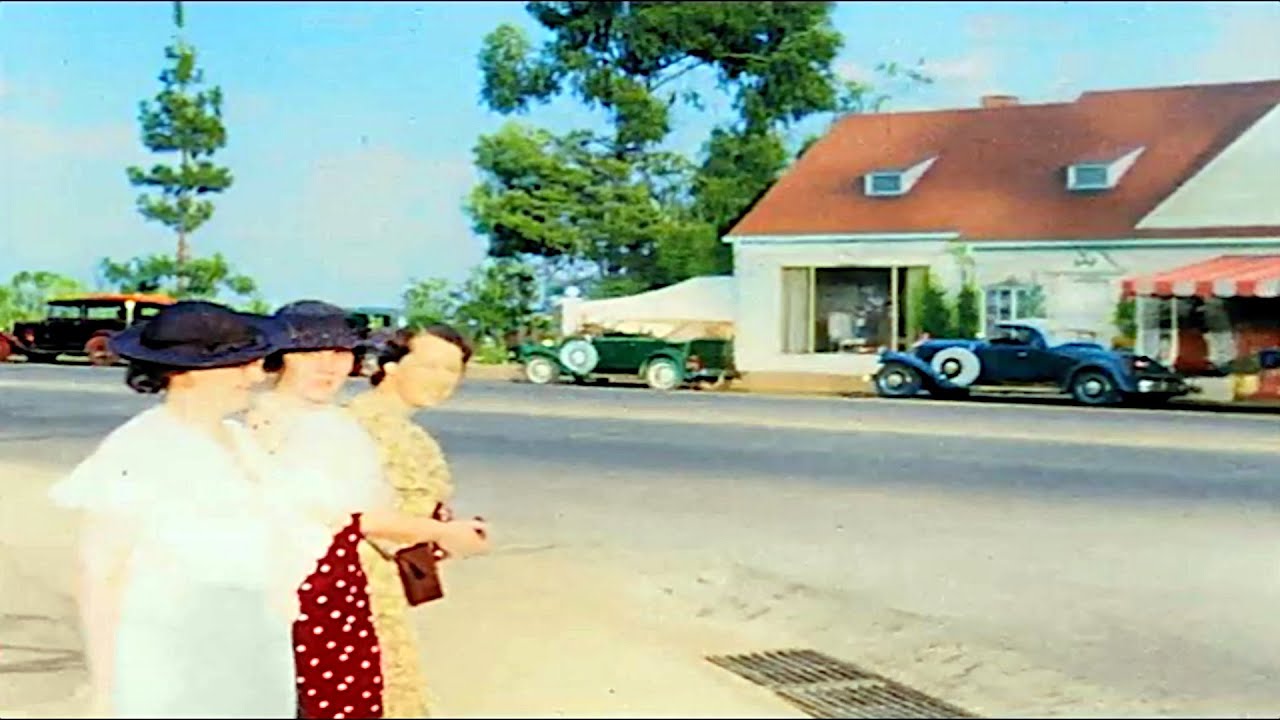 1930s - Los Angeles, Hollywood, San Francisco in color [60fps,Remastered] w/sound design added