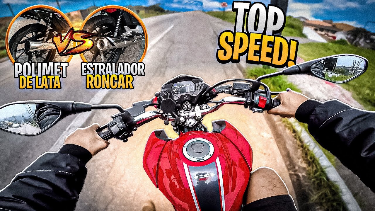 ESCAPE ESTRALADOR RONCAR DESMIOLADO VS POLIMET DE LATA NA TITAN 160 - TOP SPEED