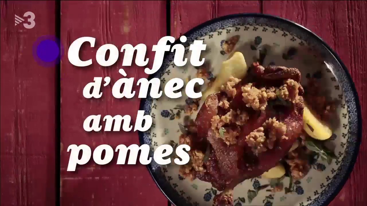 Confits d'ànec amb pomes