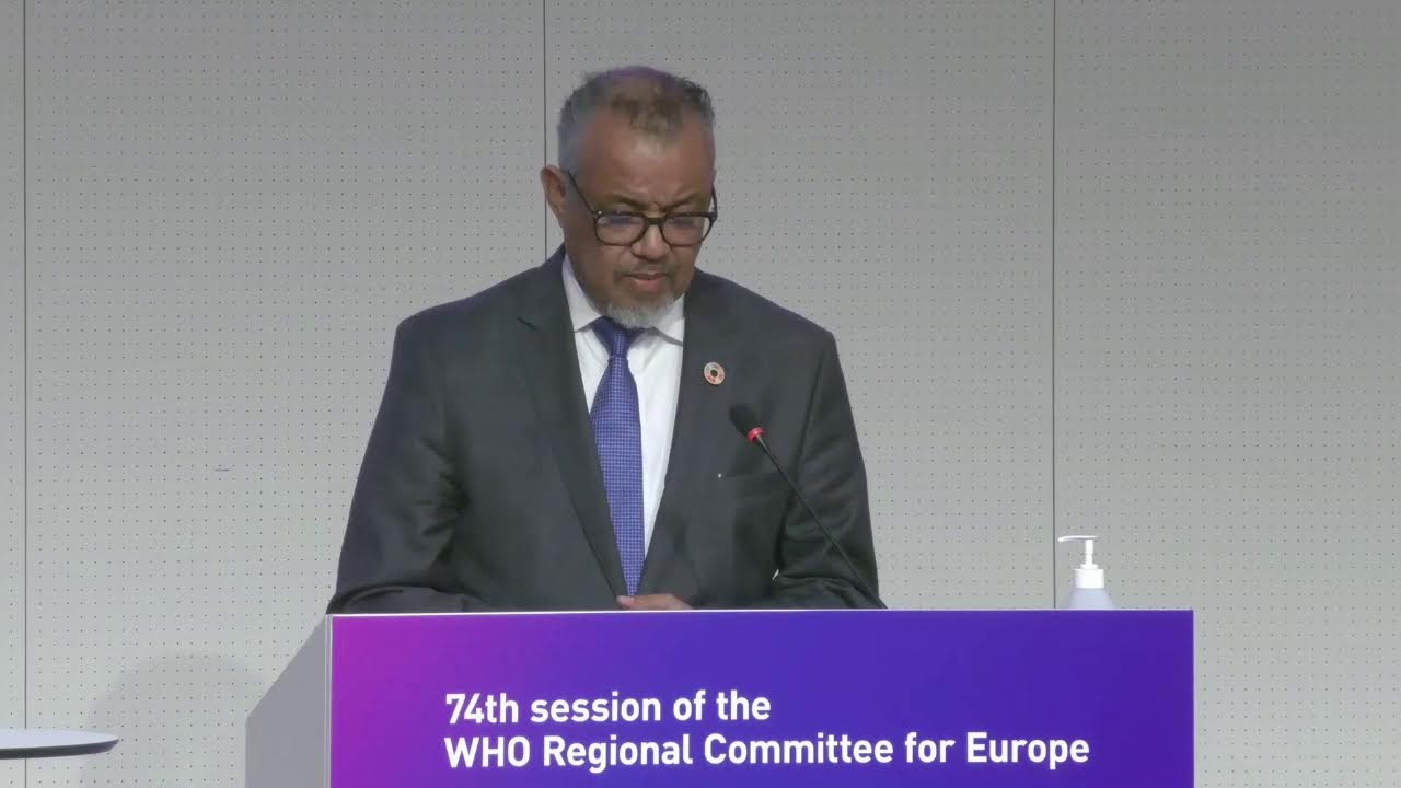 LIVE: Dr Tedros' address at the WHO Europe Regional Committee meeting. #RC74CPH