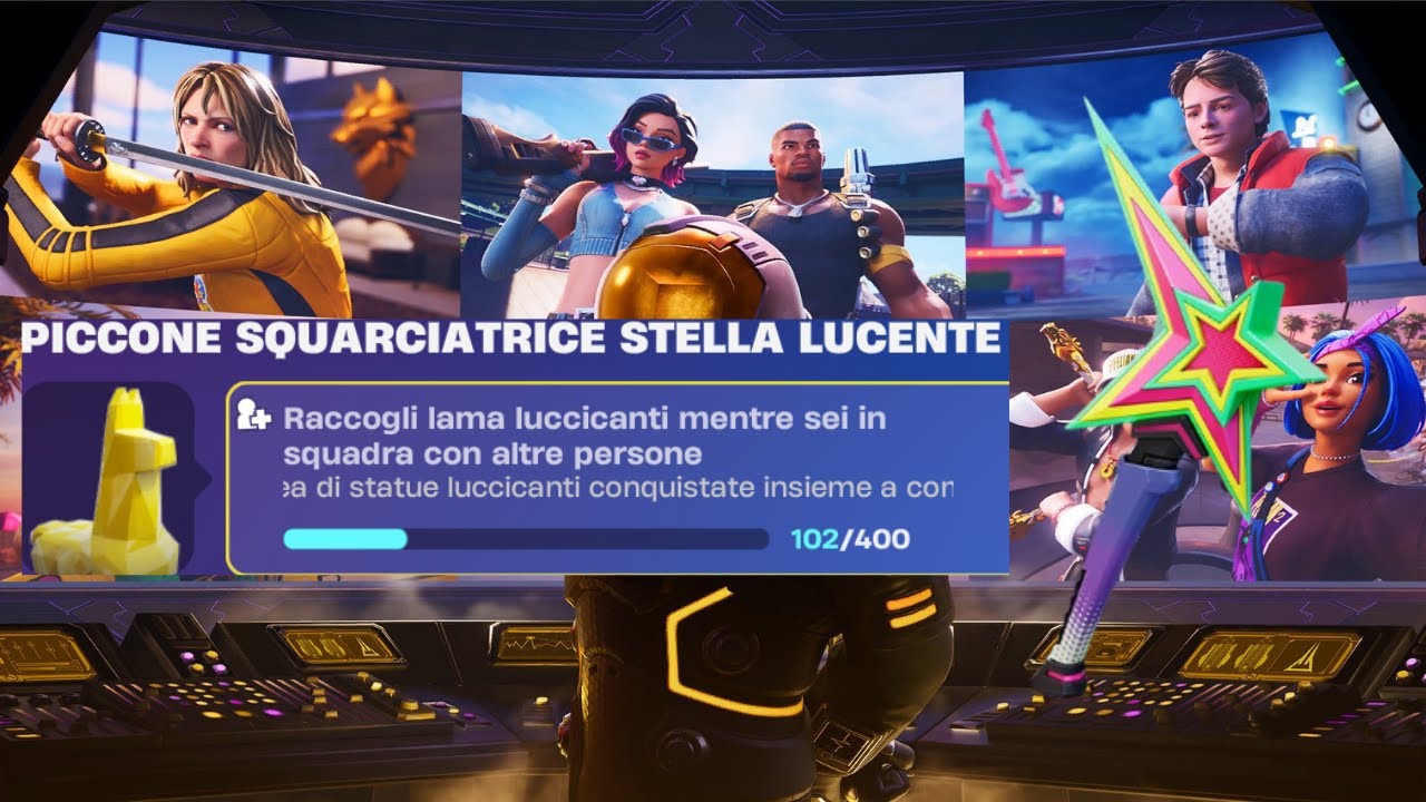 Raccogli Lama Luccicanti x Piccone Gratis [Fortnite Ondata Pacifica Capitolo Sette S1]