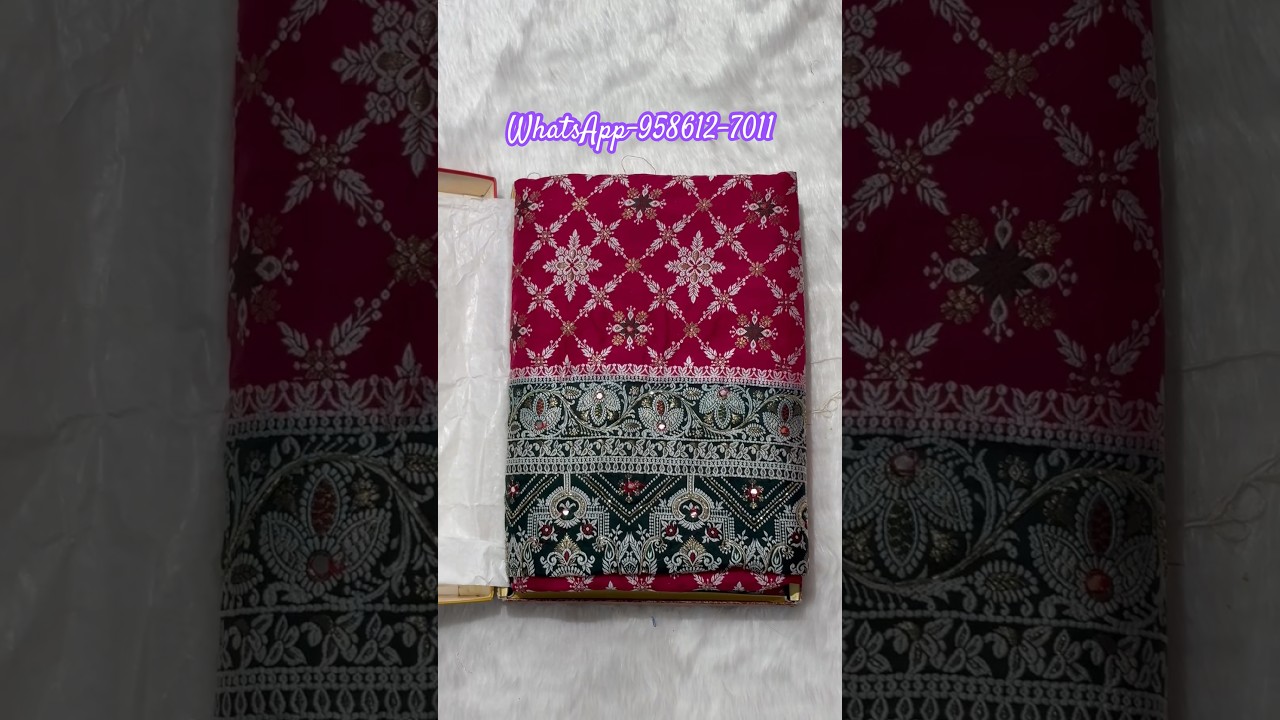 A very beautiful wedding collection saree 