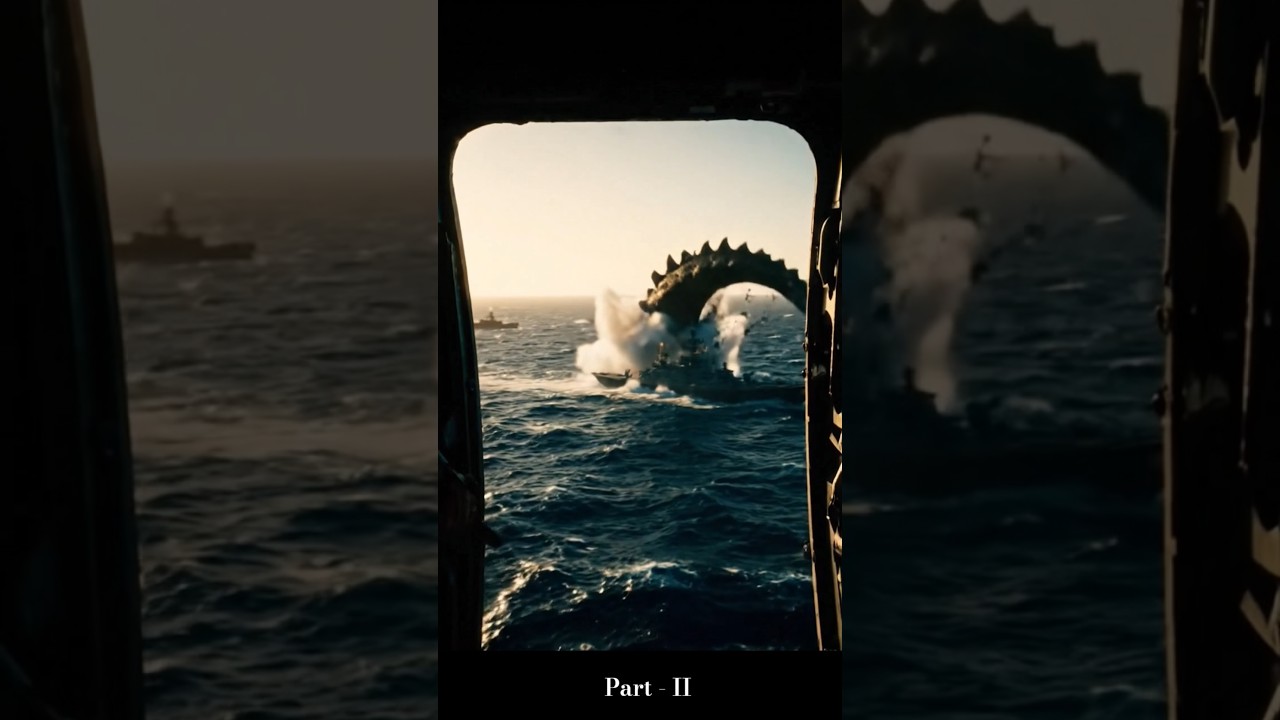 POV: Inside the Helicopter When the Monster Rises 🌊🔥 #pov #cinematic #monster #kaiju #helicopter