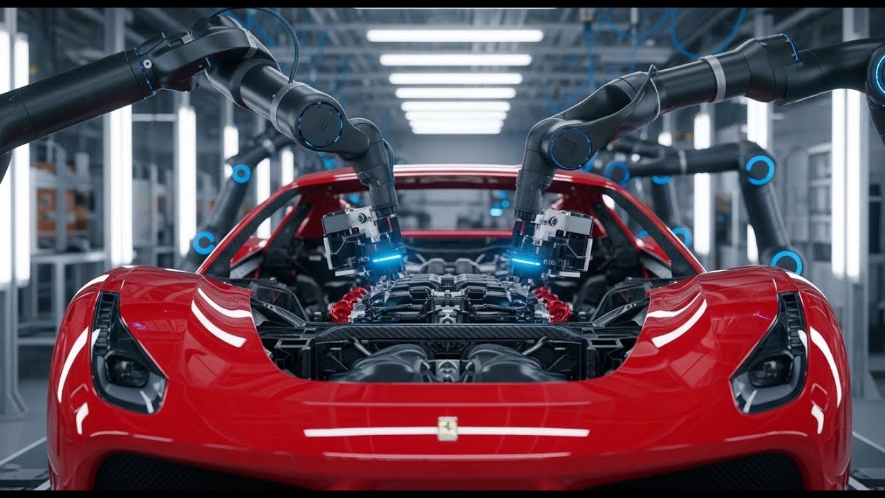 inside the lab how ferrari supercars are built with precision and automation