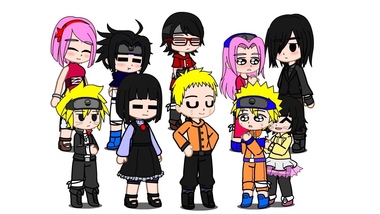 past team 7 go to the future (part 1)|| naruhina? sasusaku? || gacha club || boruto & naruto classic