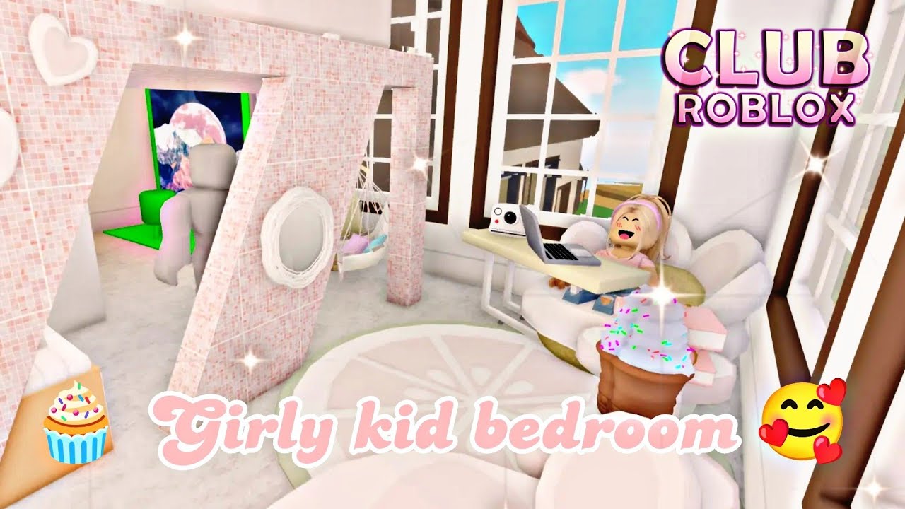 Girly kids bedroom 🧁🥰 || CHALLENGE I saw nothing before! NO idea! || Club Roblox Speed build