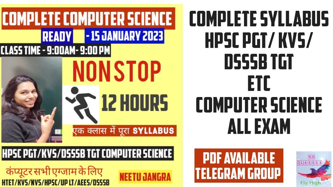 Complete New Syllabus Marathon For All Computer Science Exam | HPSC  | KVS | DSSSB TGT | BIHAR
