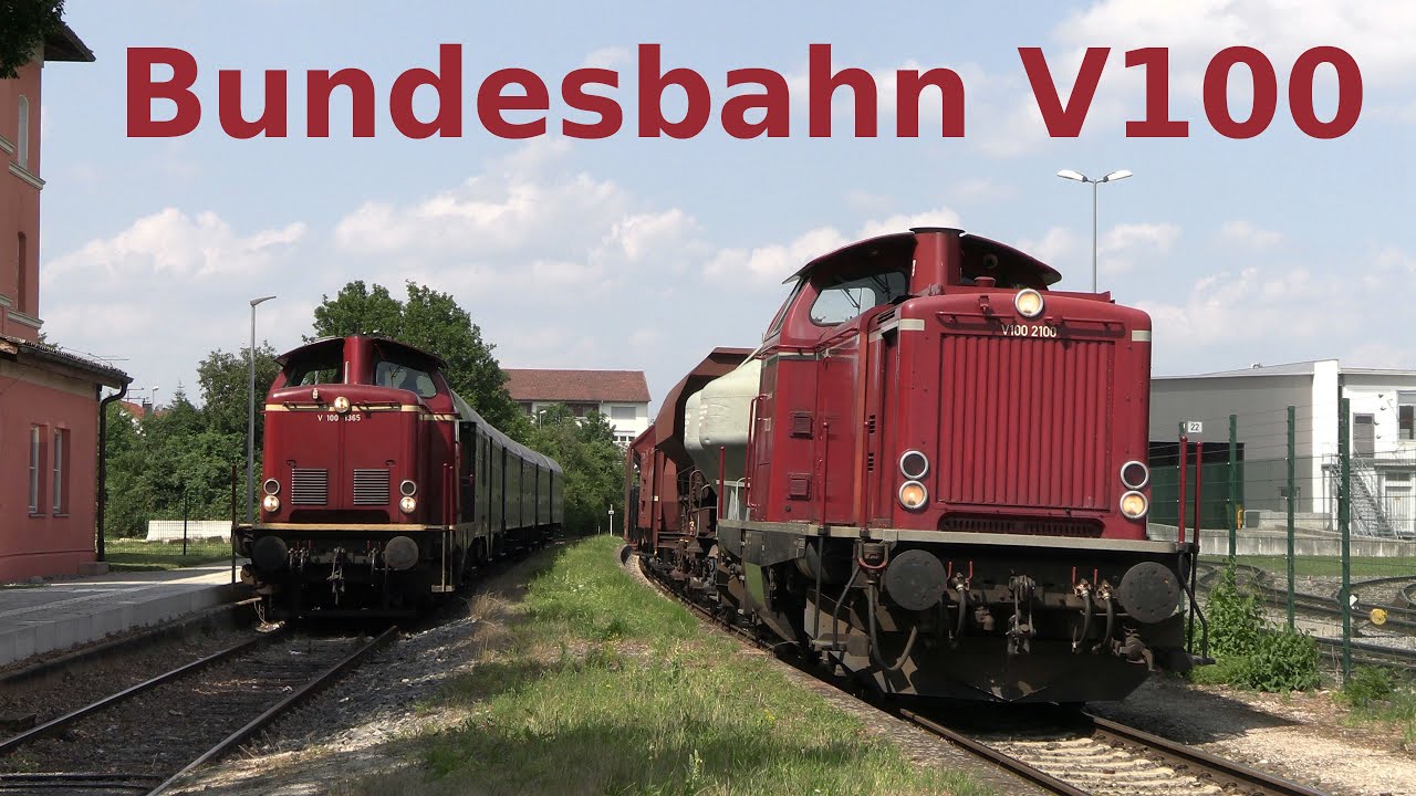 Bundesbahn pur im Ries | Nördlingens V100 vor Fotozügen (4K)