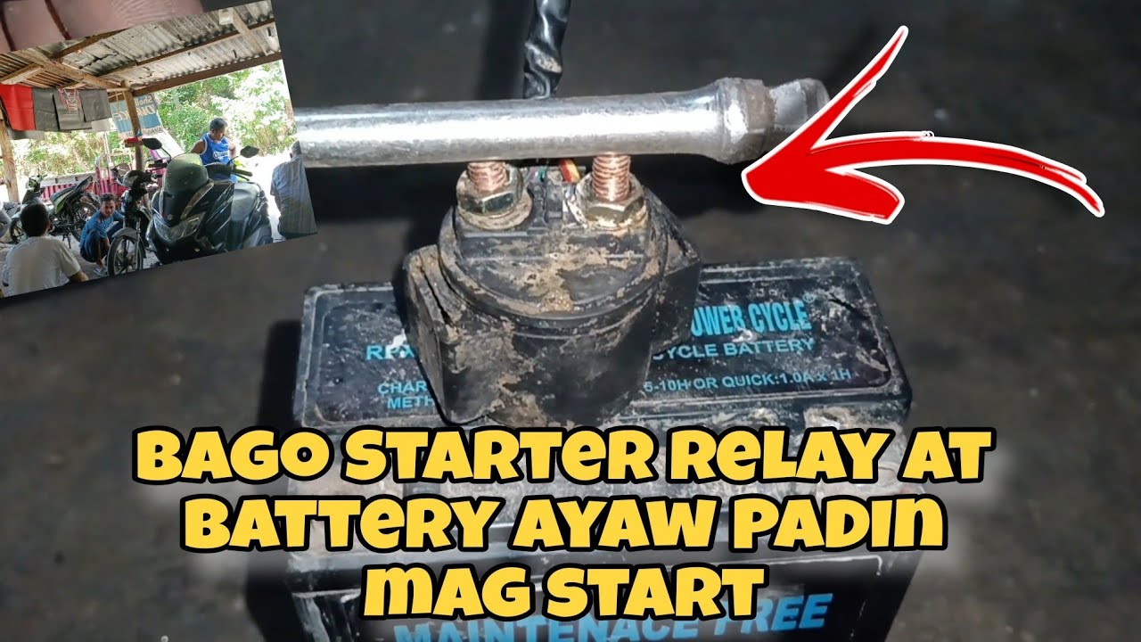 AYAW MAG PUSH START KAHIT BAGO BATTERY, CARBON BRUSH AT STARTER RELAY,