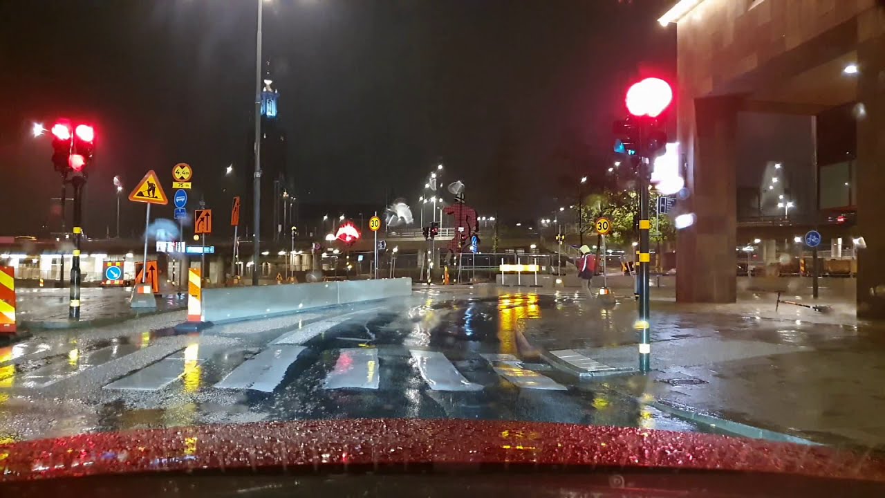 Driving in Stockholm at night | Dashcam
