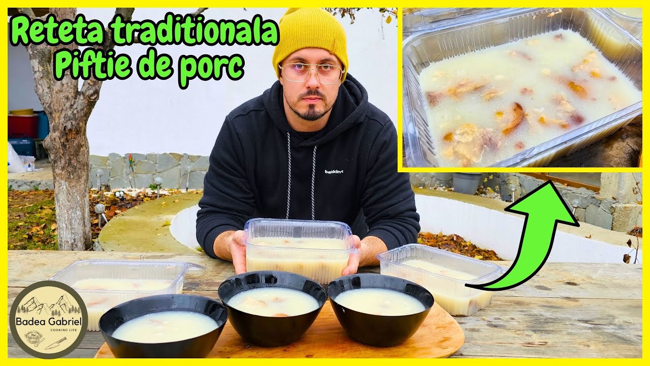 PIFTIE DE PORC 🐷- Reteta TRADITIONALA cu carne afumata de porc