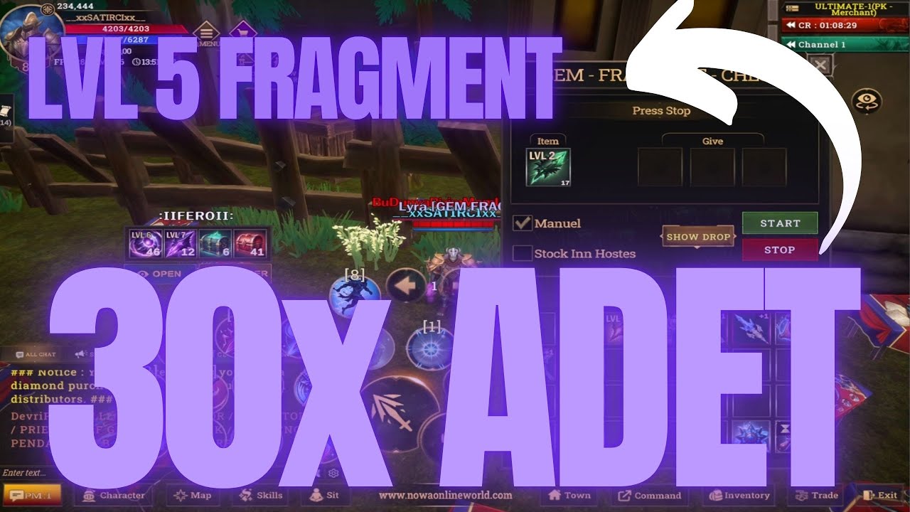 Taşların Zirvesine Adım Adım | LVL 5 FRAGMENT 30 ADET Parçalıyorum ! | Nowa Online #30