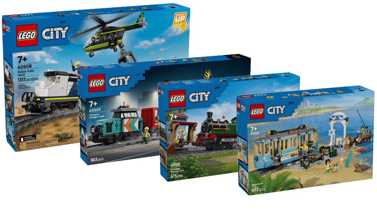 Wszystkie zestawy pociąg&oacute;w LEGO City 2026 Kompilacja/Kolekcja Speed Build