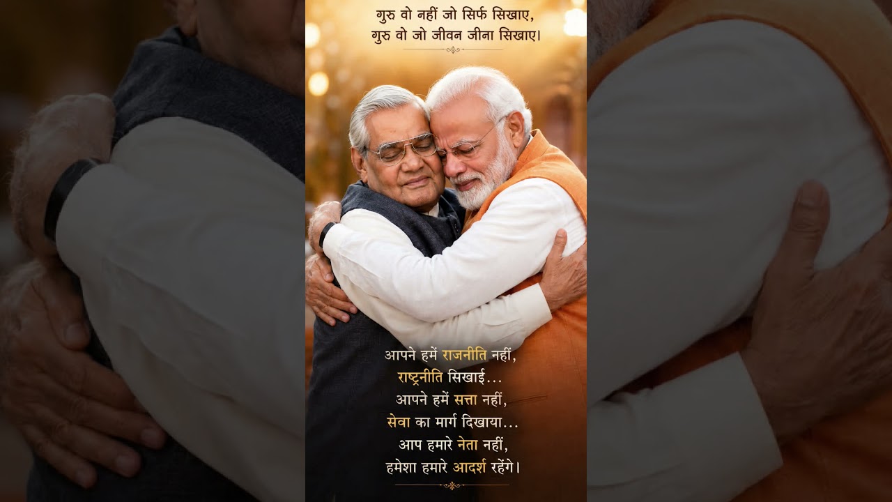 Narendra Modi atal Bihari Vajpayee Ji gale milte emotional #shorts #viral #modi #trending