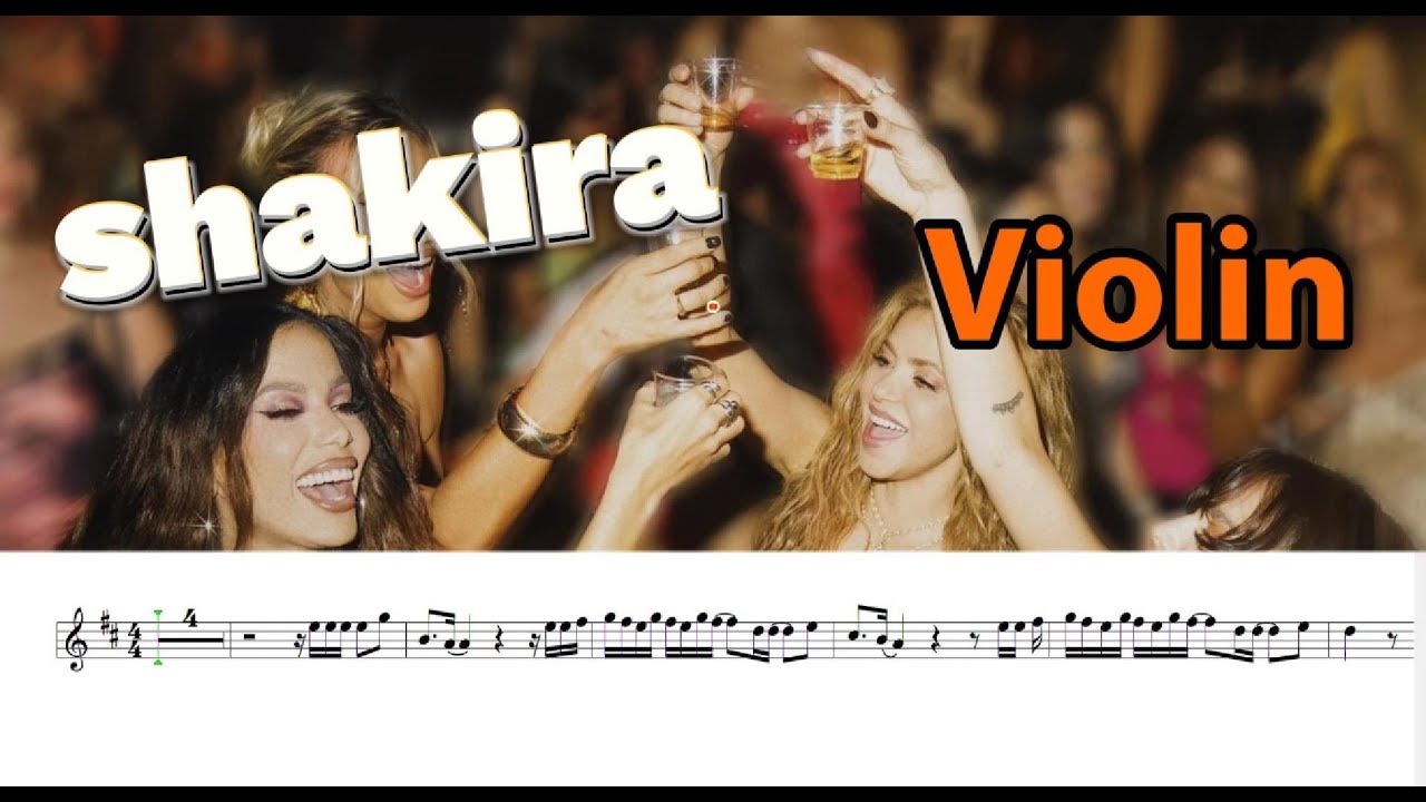 Soltera Shakira Partitura Violin Karaoke