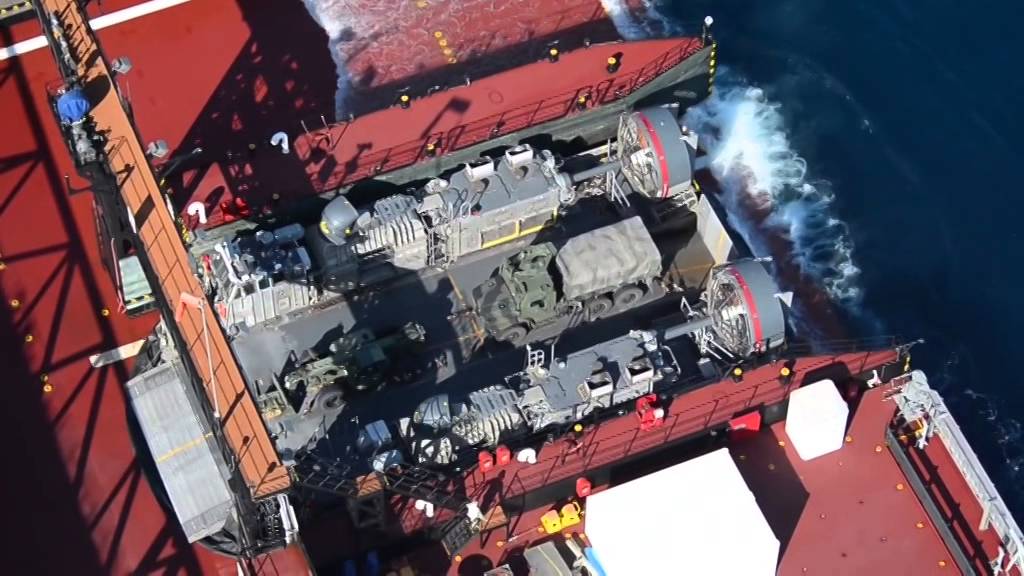 USNS Montford Point Parking Hovercrafts