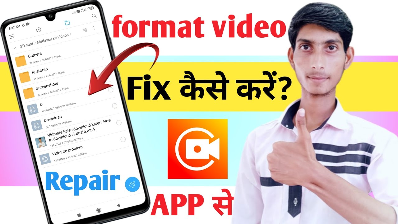 how to repair corrupted video files in android