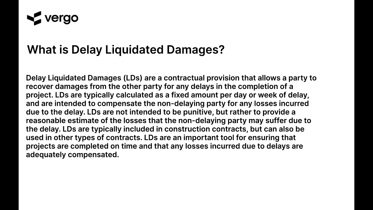 Delay Liquidated Damages Explained