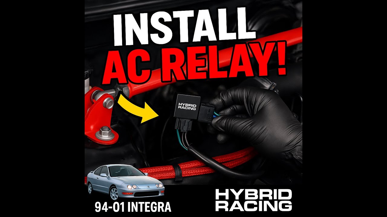How to Install Hybrid Racing AC Relay | K-Swap AC Kit Install (Integra 94-01)