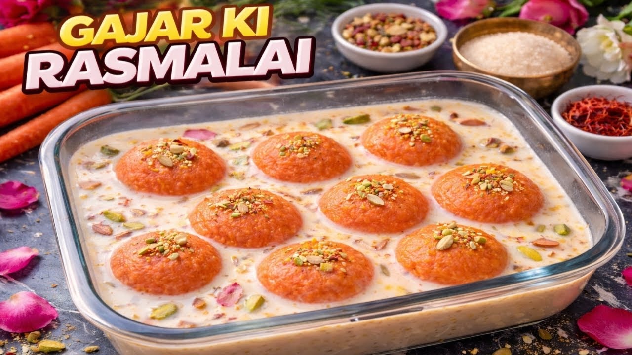 Gajar Ki Rasmalai Recipe 😍 Winter Special Carrot Desert by Cook With Mishi 