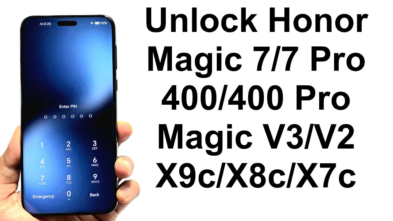 Forgot Password How to Unlock Honor Magic 7 Pro, Honor 400 Pro etc