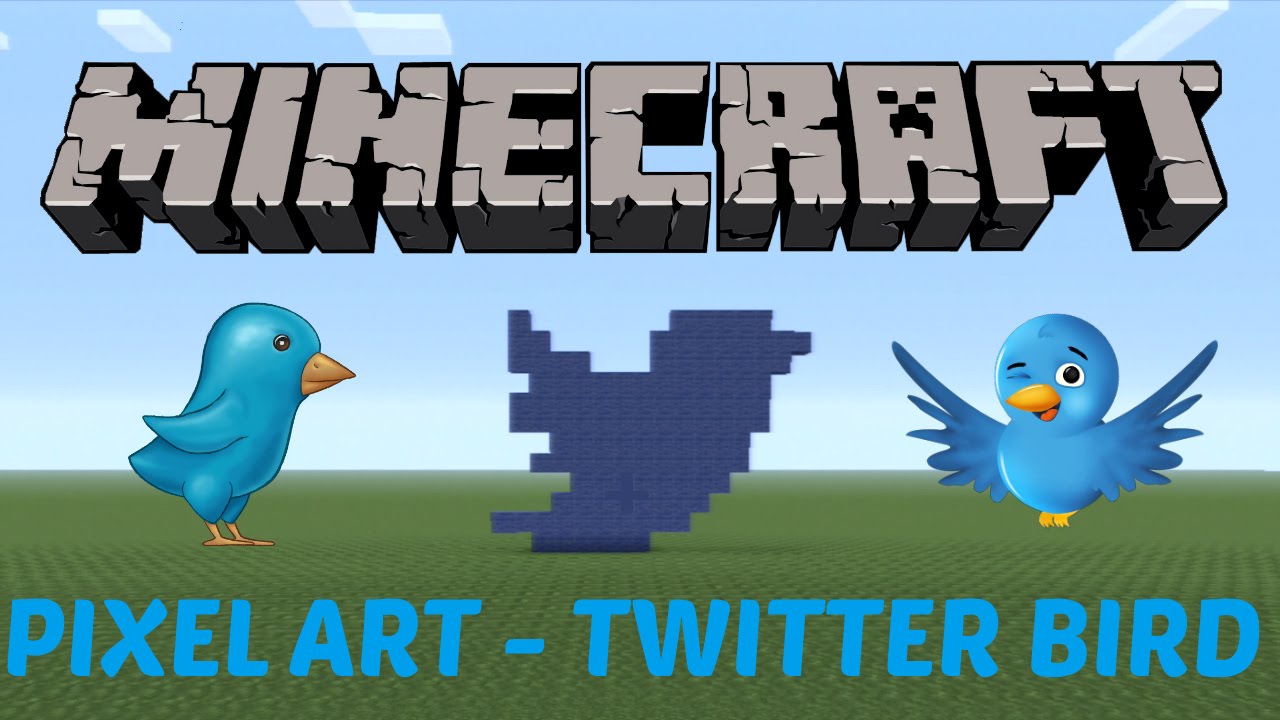 Minecraft Pixel Art Tutorial - Fan Friday: How To Make A Twitter Bird