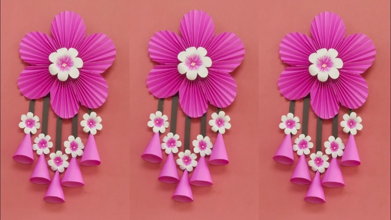 Beautiful wall hanging ideas/amazing paper flower making ideas/easy diy craft ideas/cardboard craft 