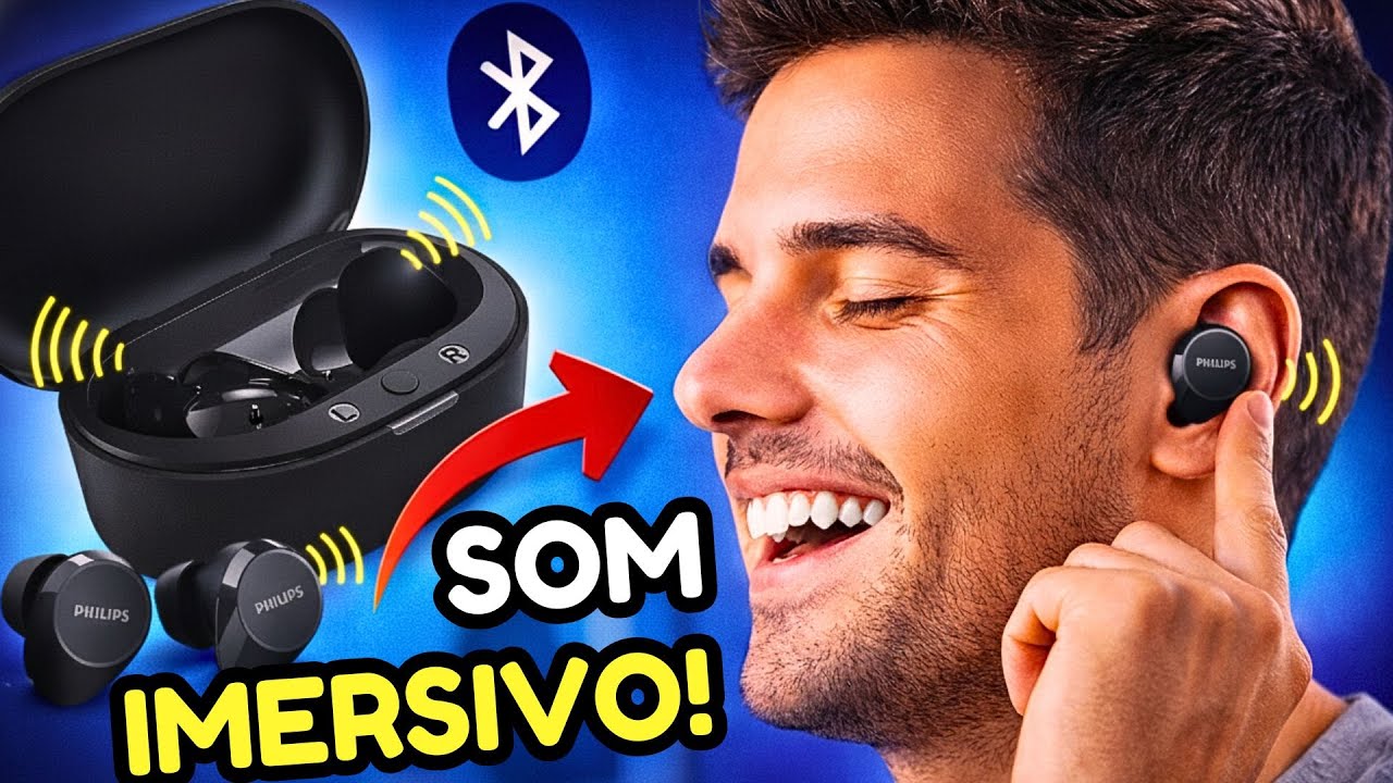 Fone de Ouvido Sem Fio Philips TWS TAT1209!  O Melhor Achadinho na Amazon! 🎧 Imperdível!
