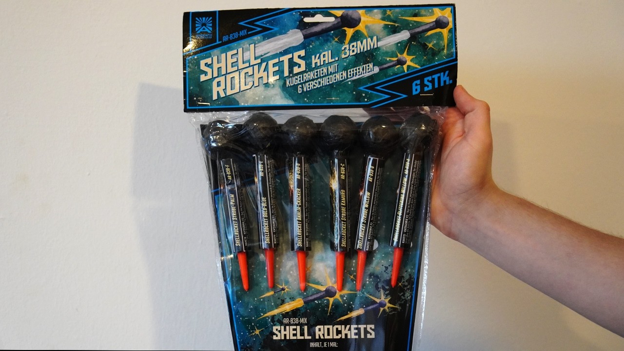 BESTE DEUTSCHE RAKETEN😱😍Shell Rockets 38mm Argento Feuerwerk