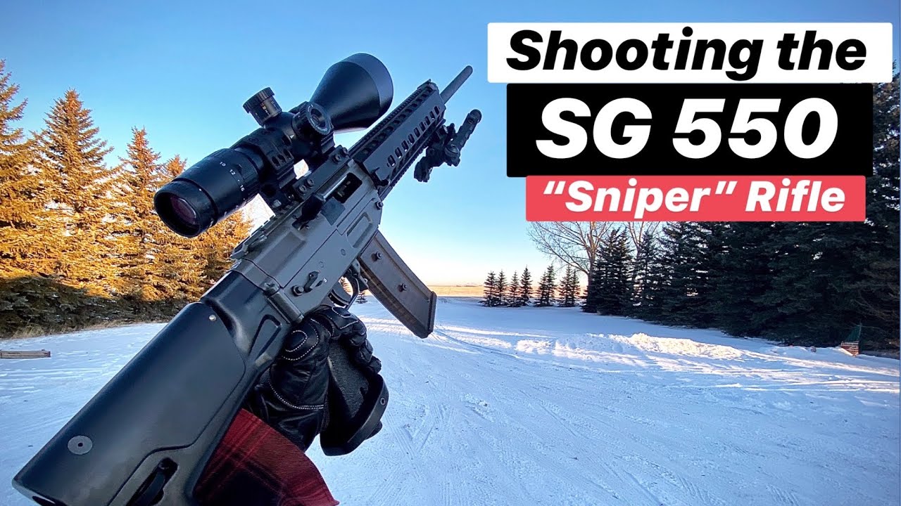 Стрельба из швейцарской снайперской винтовки SG 550 