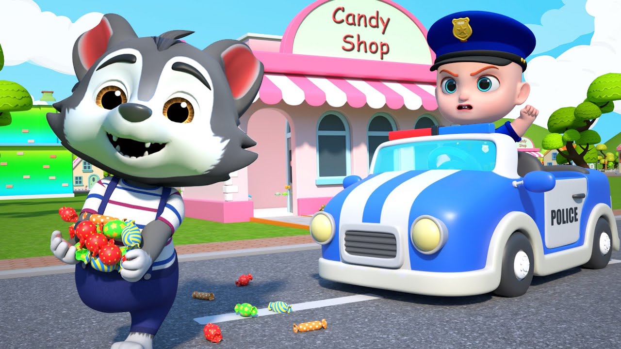 Canción del oficial de policía 👮‍♂️ | Bebé policía persigue a un ladrón | Canciones Infantiles