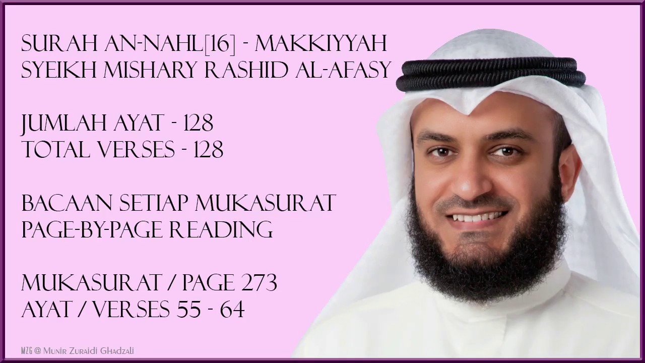 AN-NAHL [16] - MISHARY RASHID - PAGE 273 - VERSES 55 - 64